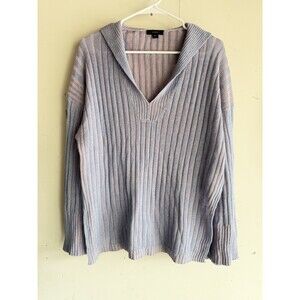 J.Crew Womens Linen Cotton Sweater Pink Blue V Neck Pullover M/L Breathable